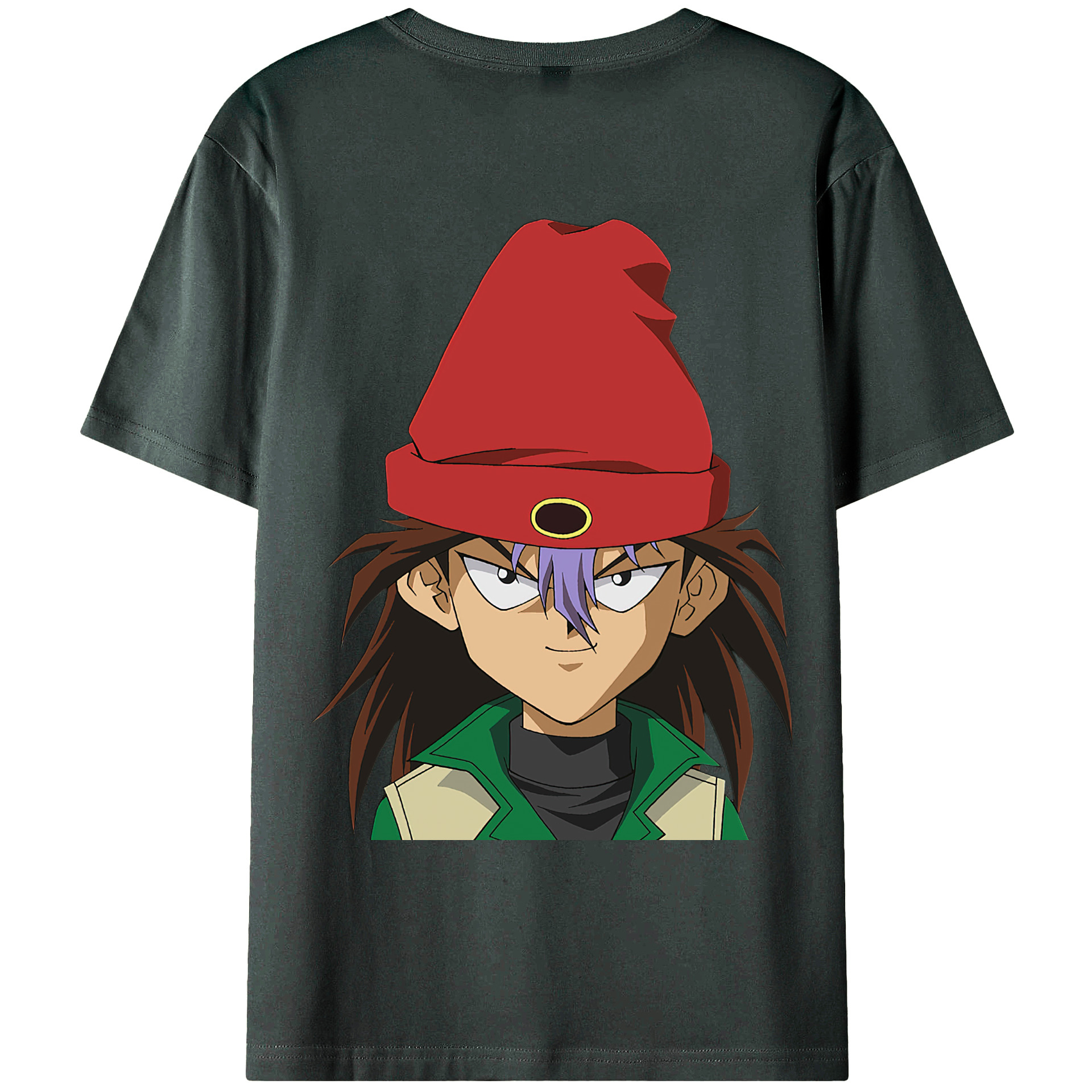 （画像用） 遊☆戯☆王 Yu-Gi-Oh! 綿100％ メンズ半袖Tシャツ（バックプリント） 通気性